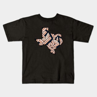 Texas Map Art Kids T-Shirt